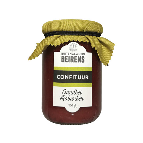 Confituur aardbei rabarber 200gr